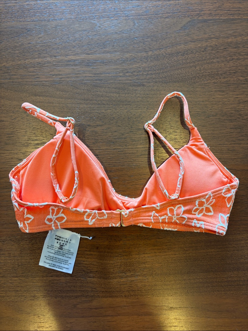 JOSIE X BILLABONG NEW Floral Have It All V Bralette Bikini Top M Popsicle $79 - Picture 8 of 11